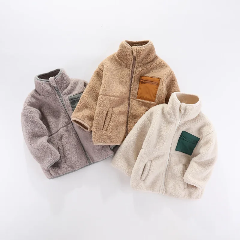 Boys' Hooded Fleece Jacket with Woven Panels — 3 Colourways — Three colourways, folded group view