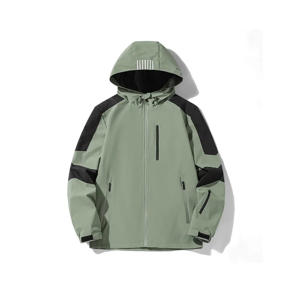 Boys' Softshell Ski Jacket — Army Green, front