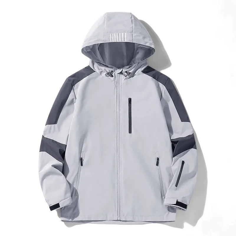 Boys' Softshell Ski Jacket — Grey, front