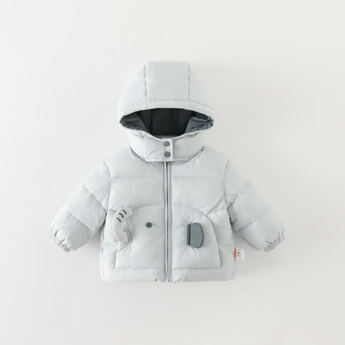 Boys' padded jacket and pants set — White, jacket front