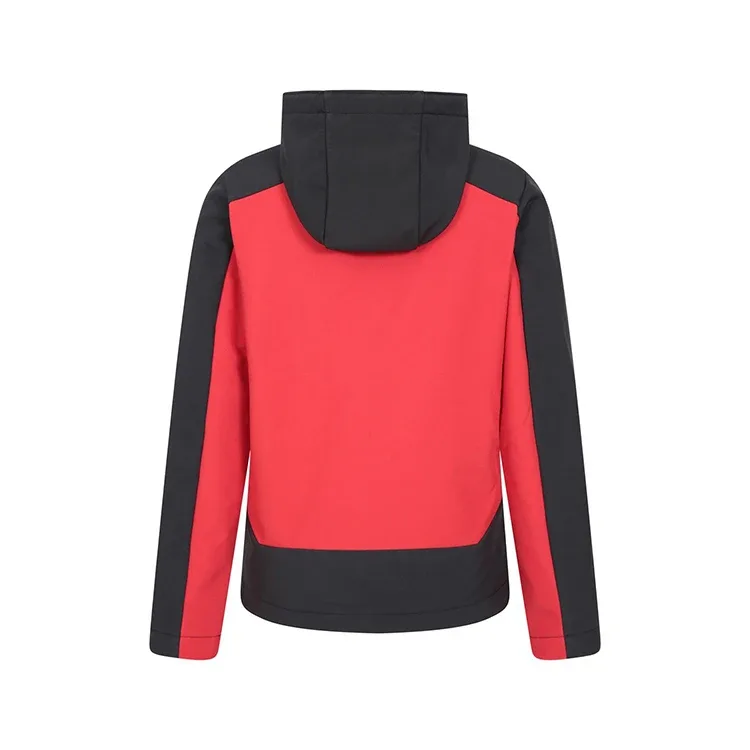 Girls’ Softshell Jacket — 2 Colourways — Red & Black, back view