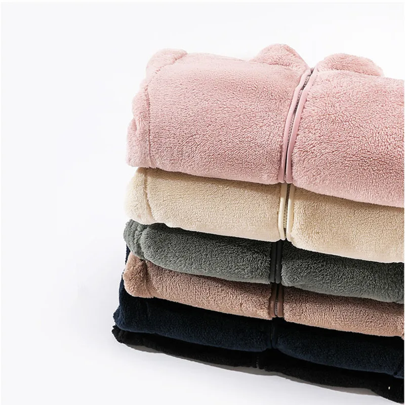 Girls' Teddy Fleece Zip Jacket — 5 Colourways — Five colourways, folded stack