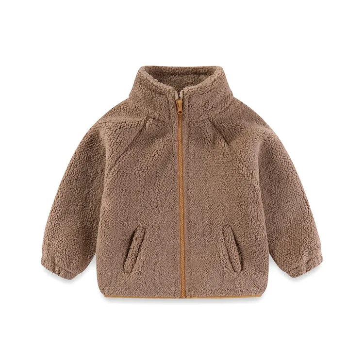 Kids' Granule Fleece Jacket — 17 Colourways — Khaki Granule, front