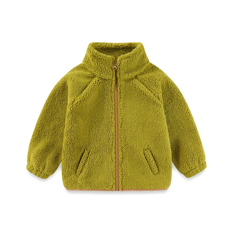 Kids' Granule Fleece Jacket — 17 Colourways — Avocado Granule, front