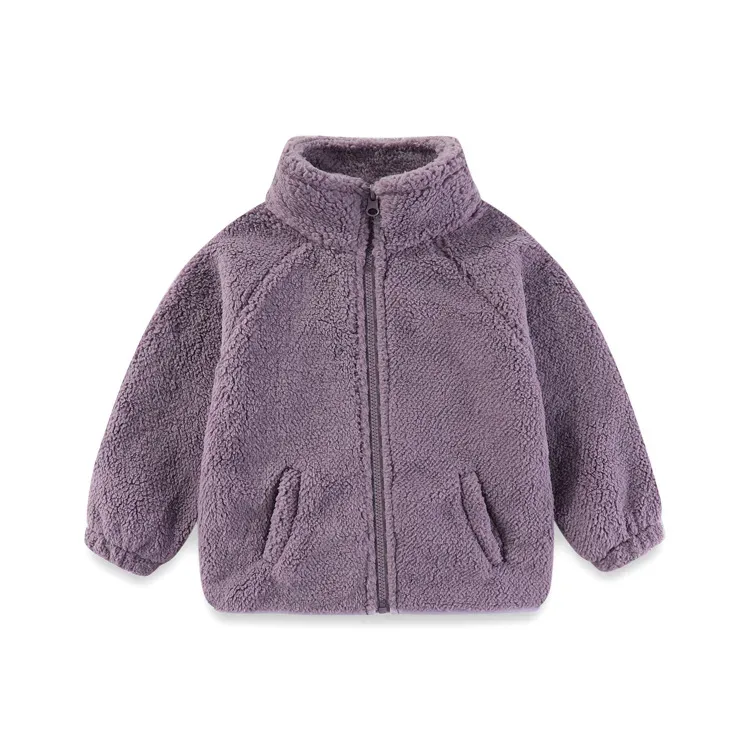 Kids' Granule Fleece Jacket — 17 Colourways — Light Purple Granule, front