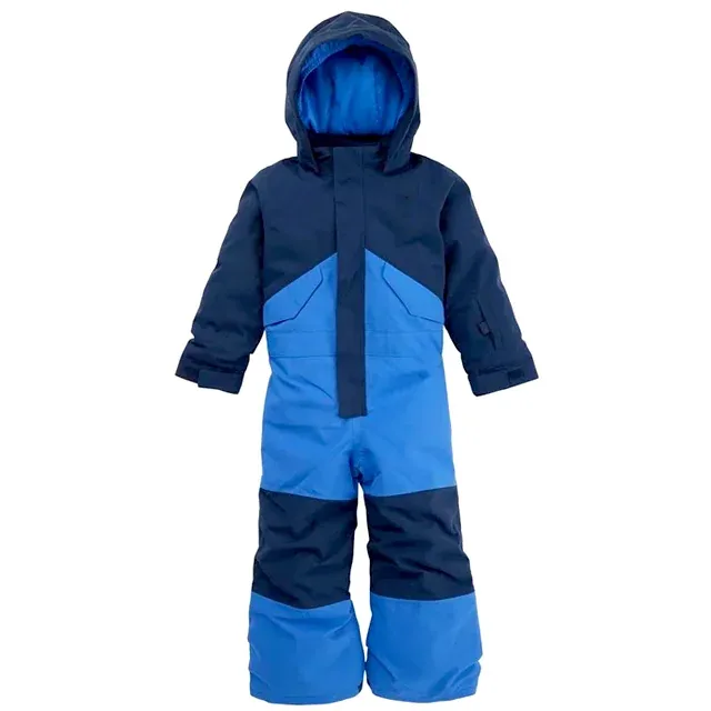 Kids' One-Piece Ski Suit — 3 Colourways — Blue & Navy, front view