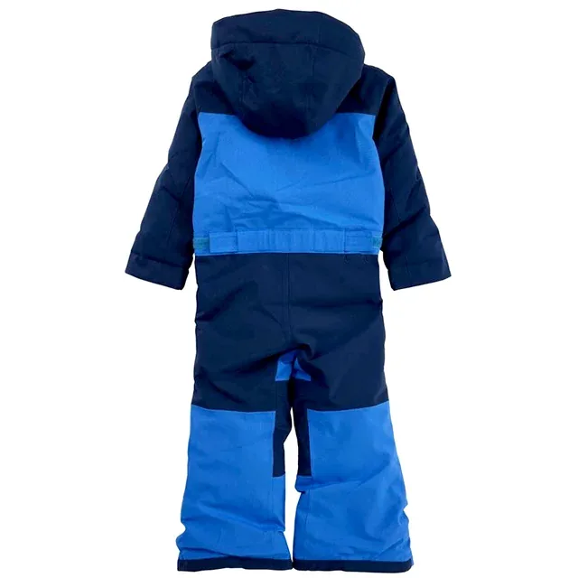 Kids' One-Piece Ski Suit — 3 Colourways — Blue & Navy, back view
