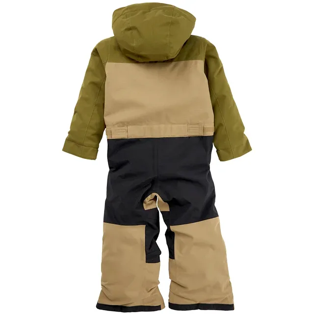 Kids' One-Piece Ski Suit — 3 Colourways — Olive & Khaki, back view