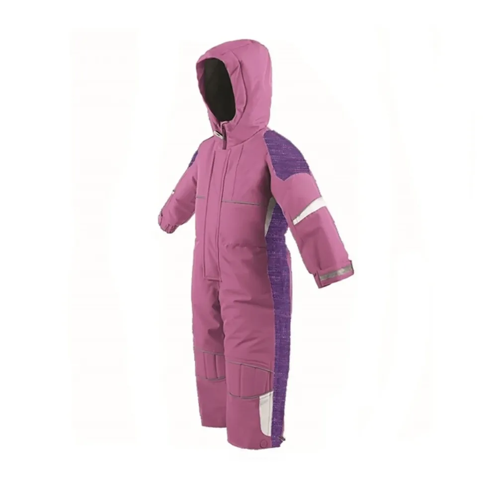 Kids' One-Piece Snowsuit — 4 Colourways — Plum, front view