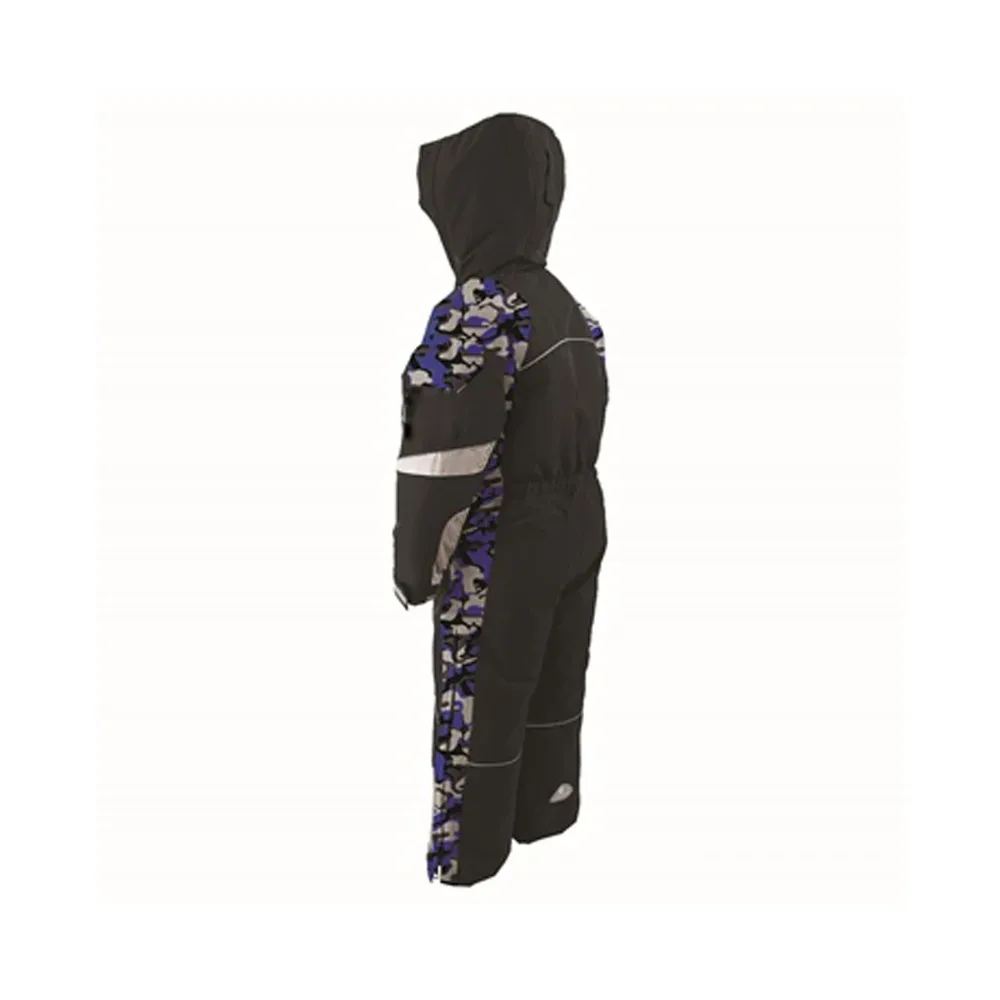 Kids' One-Piece Snowsuit — 4 Colourways — Black, side view