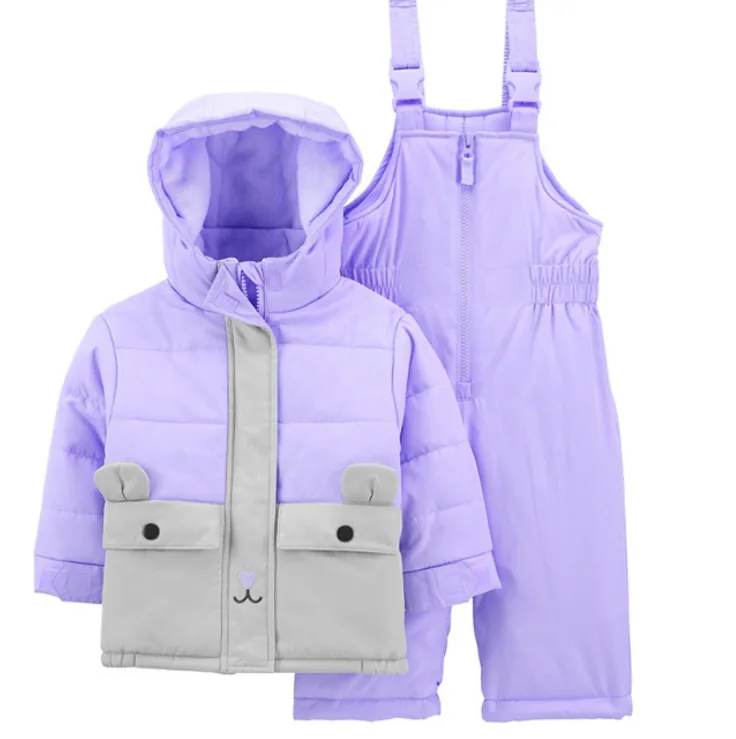 Kids' ski jacket & bib set — Purple