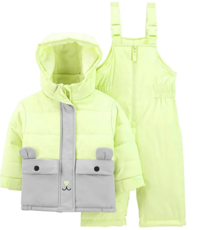 Kids' ski jacket & bib set — Yellow