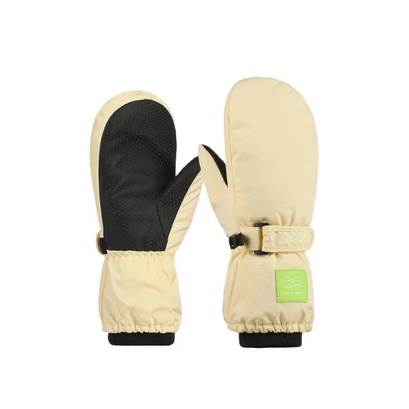 Kids' Ski Mittens — 6 Colourways — Yellow, pair view