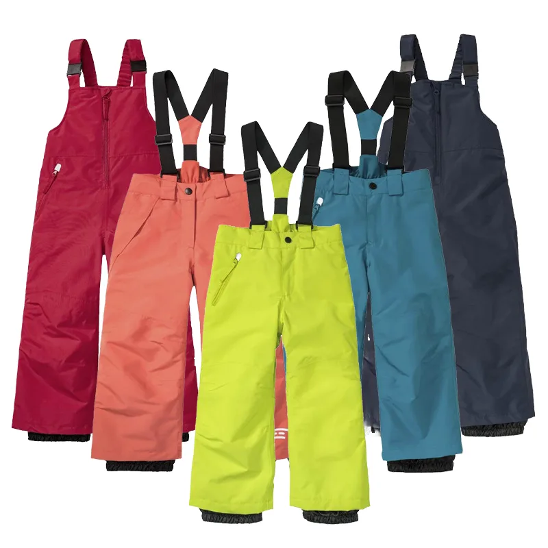 Kids' Two-Style Ski Bib Pants — 5 Colourways — All five colourways, group