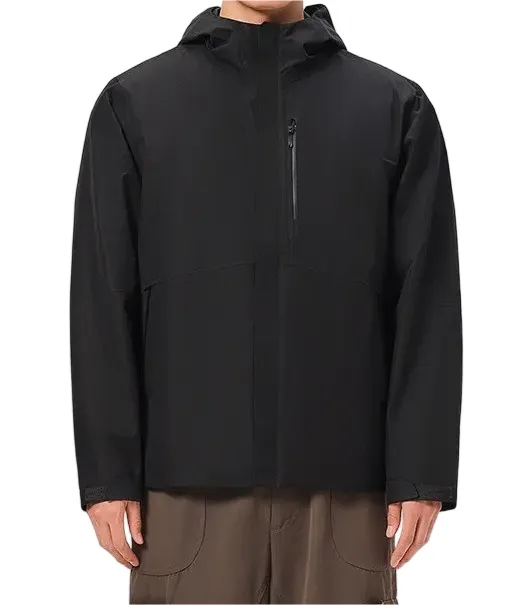 Men’s 3-in-1 Jacket — 3 Colourways — Black, front view, worn