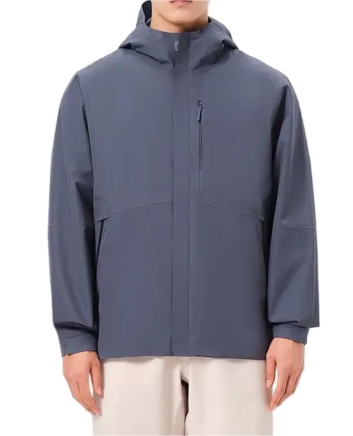 Men’s 3-in-1 Jacket — 3 Colourways — Navy, front view, worn