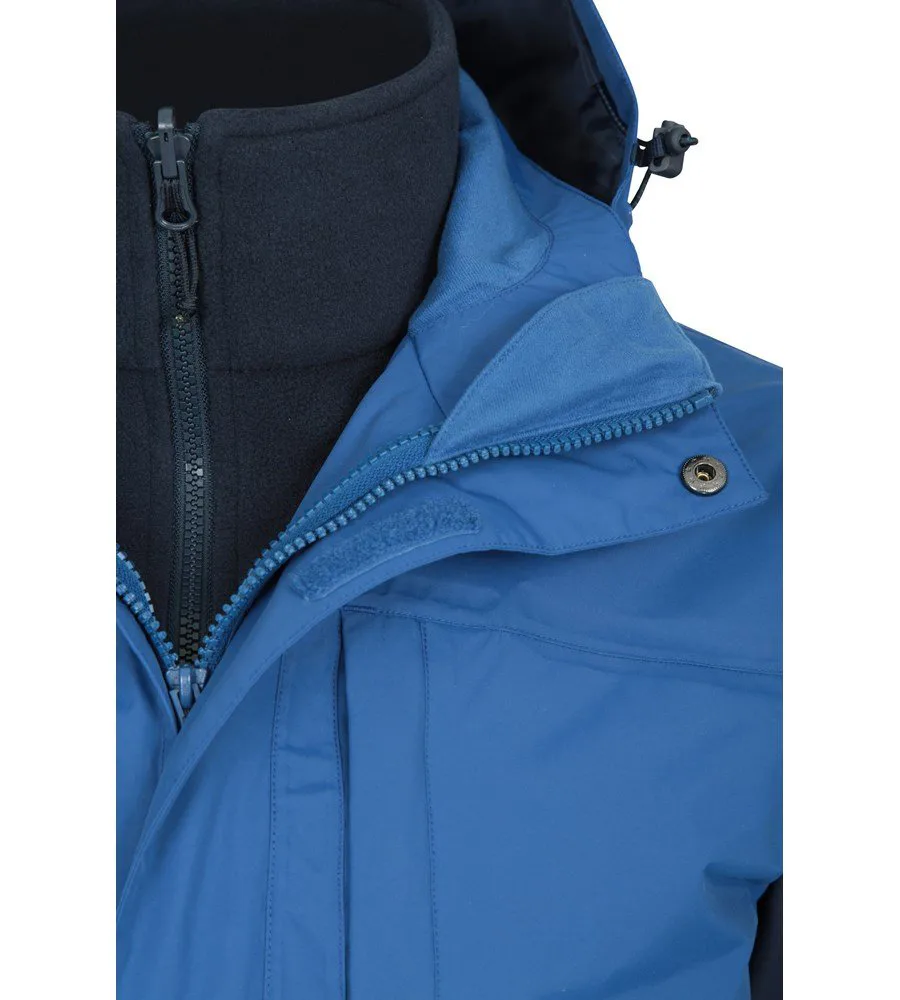 Men’s 3-in-1 Jacket — Blue — Blue, collar and zip detail