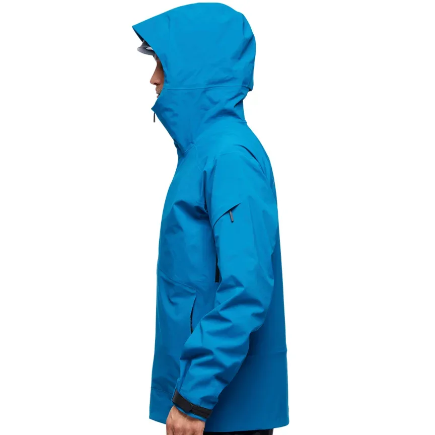 Men's 3L Shell Jacket — 2 Colourways — Blue, worn side view