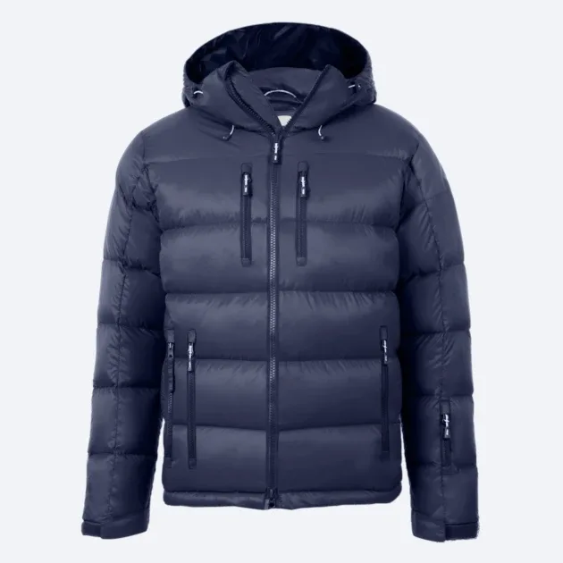 Men's Bubble Puffer Jacket — 5 Colourways — Navy, ghost front view