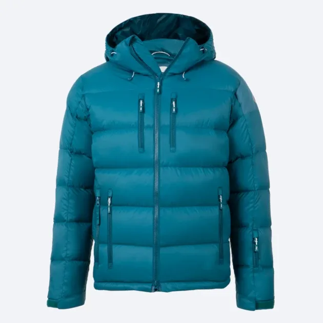 Men's Bubble Puffer Jacket — 5 Colourways — Teal, ghost front view