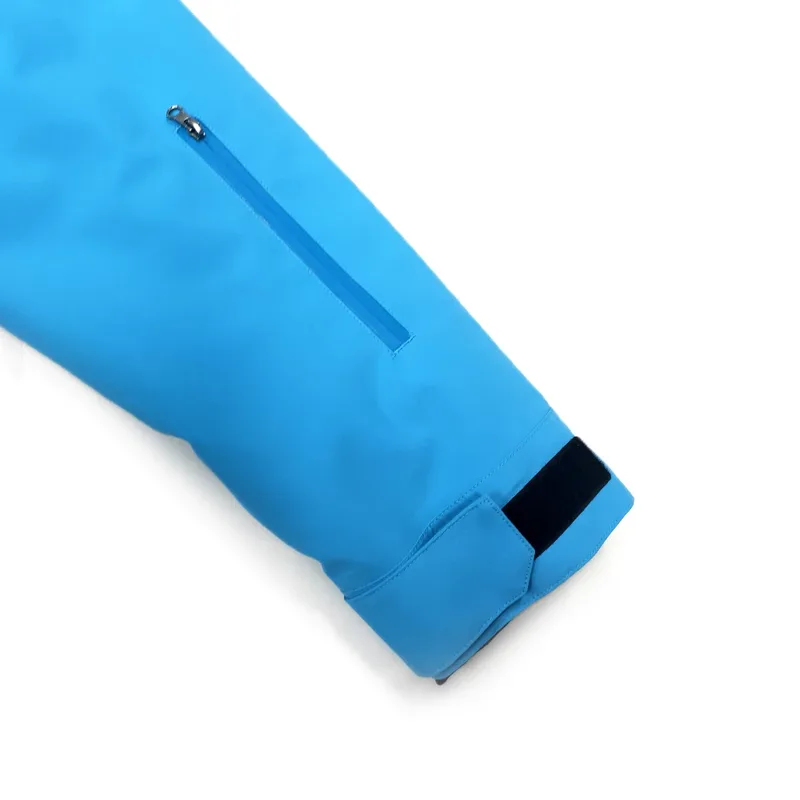 Men's Colour-Block Softshell Jacket — 1 Colourway — Colour-Block, blue sleeve with zip pocket close-up