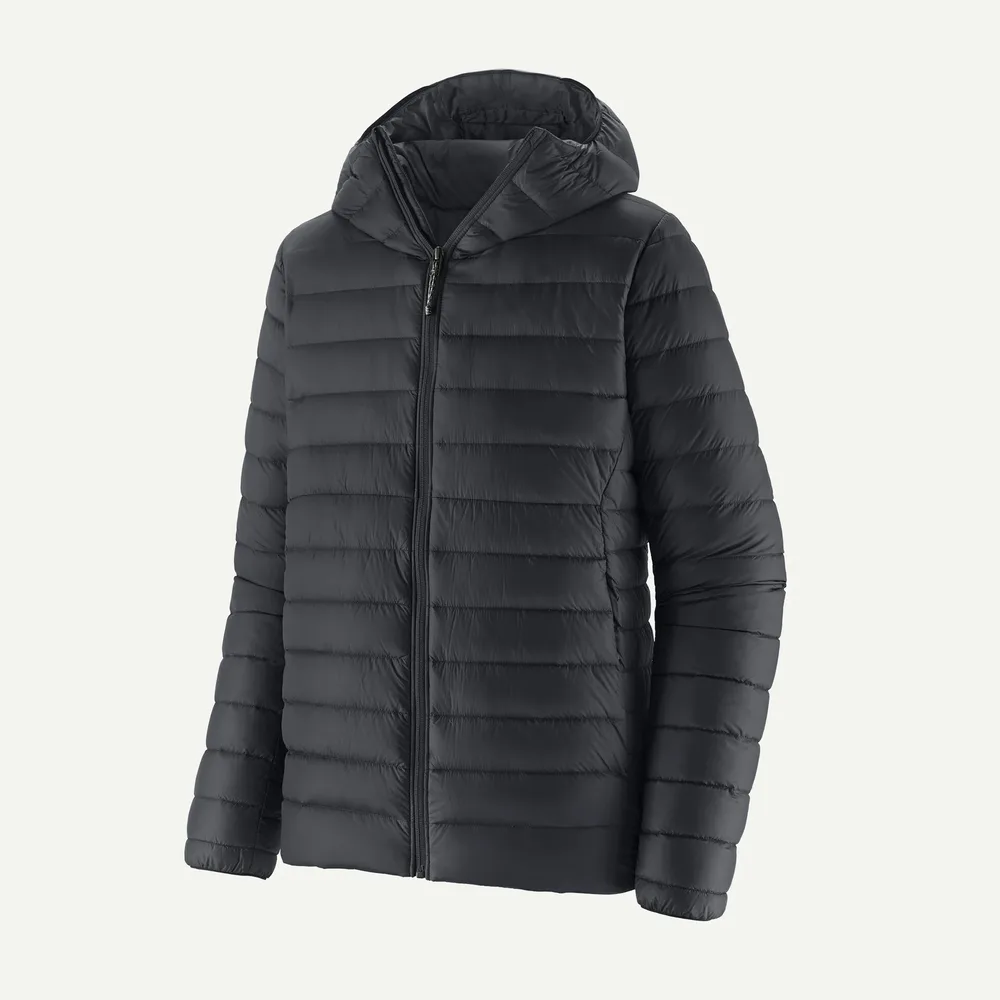 Men’s Cotton-Filled Puffer Jacket — 5 Colourways — Black, front view
