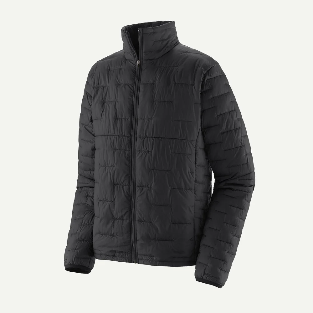 Men’s Cotton-Filled Quilted Jacket — 5 Colourways — Black, front view