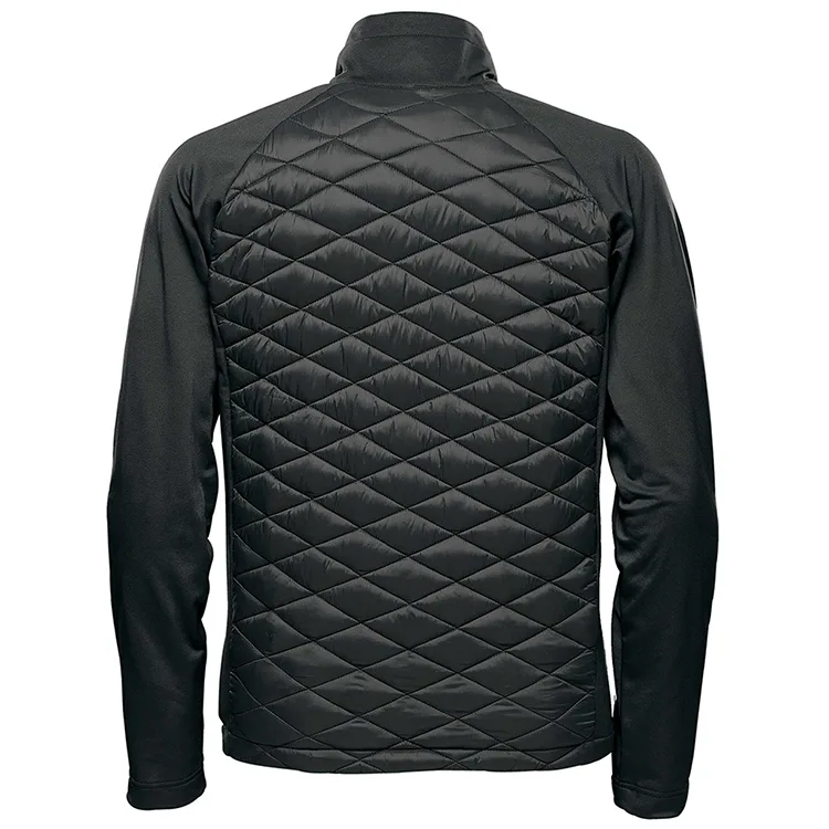 Men’s Diamond-Quilted Jacket — Black — Black, back view