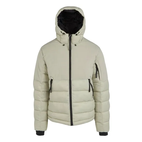 Men’s Down Jacket — Cream — Cream, front view
