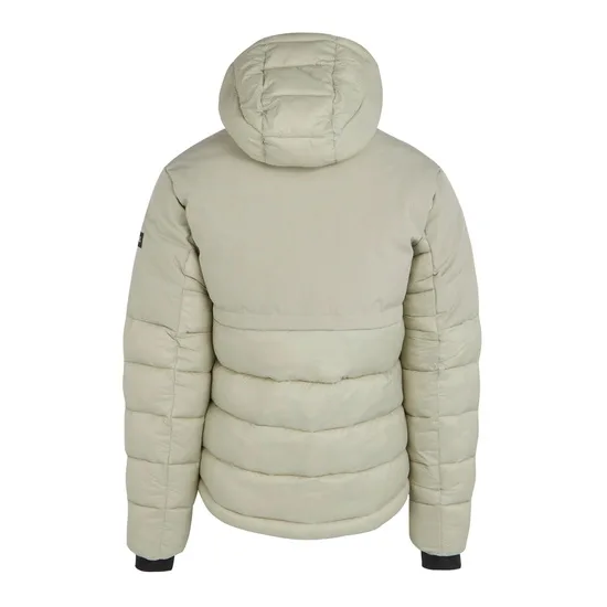 Men’s Down Jacket — Cream — Cream, back view