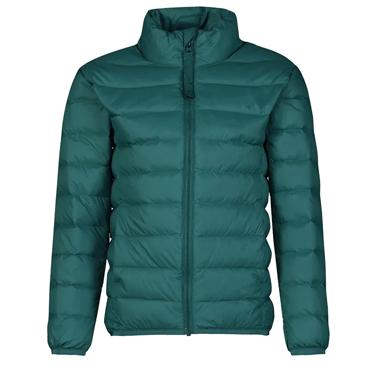 Men’s Down Jacket — Dark Green — Dark Green, front view