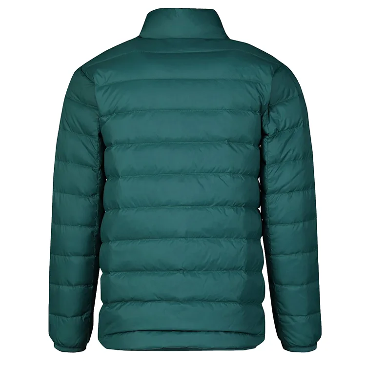Men’s Down Jacket — Dark Green — Dark Green, back view