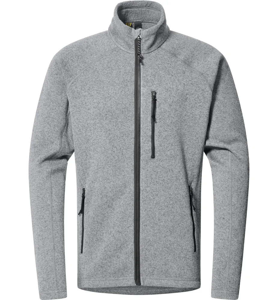 Men’s Fleece Jacket — Grey — Grey, front view