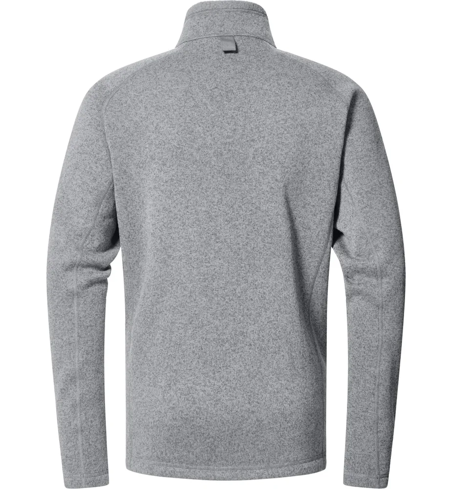 Men’s Fleece Jacket — Grey — Grey, back view