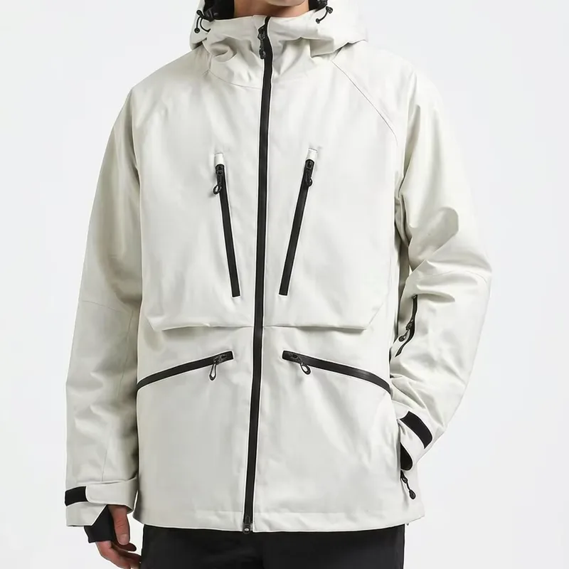 Men's Fleece-Lined Hooded Jacket — White