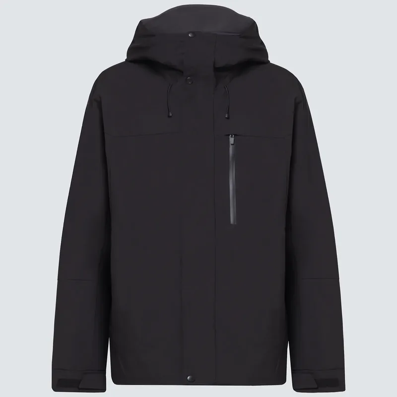Men's Fleece-Lined Ski Jacket — Black, front view