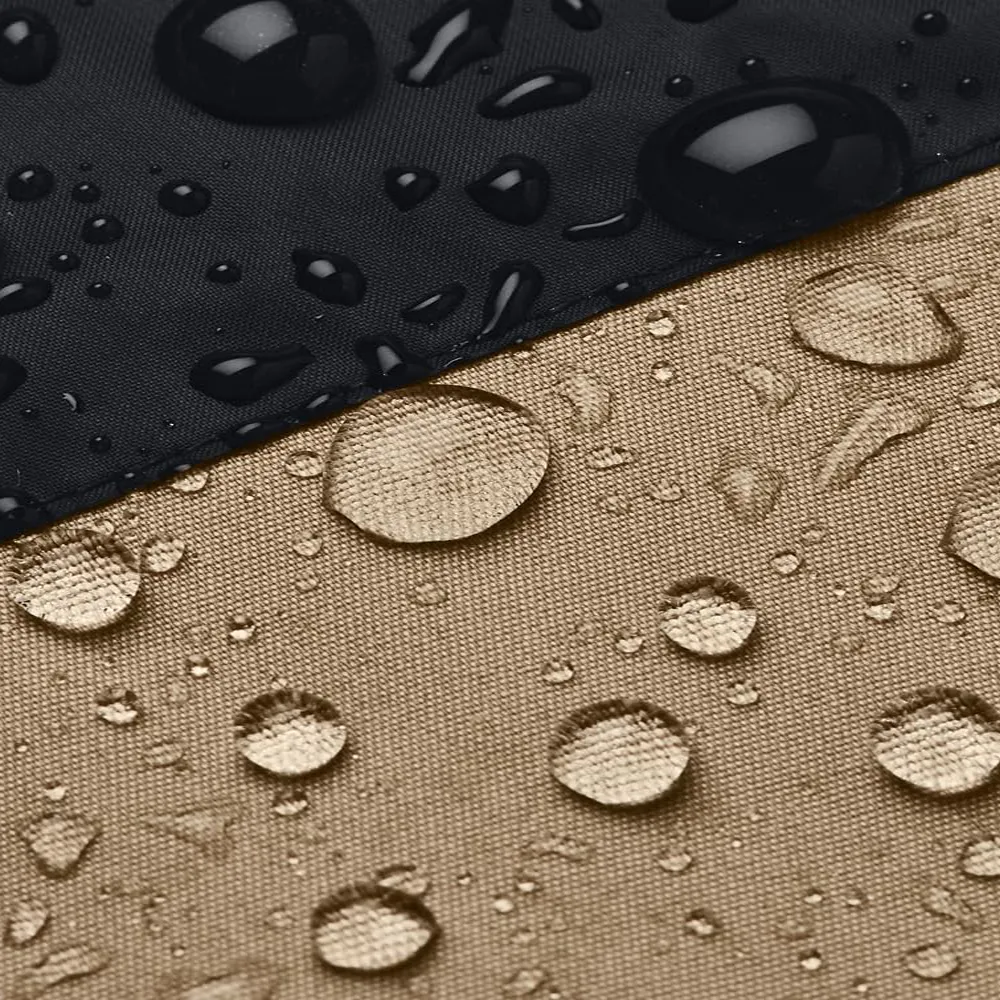 Men’s Fleece-Lined Softshell Jacket — Khaki & Black — Khaki & Black, fabric close-up