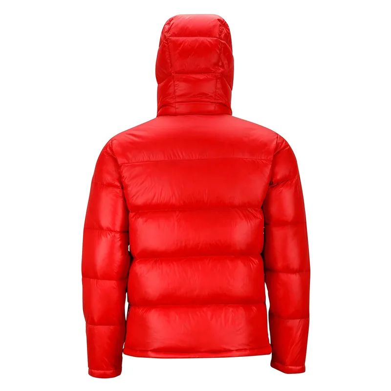 Men's Glossy Bubble Down Jacket — 2 Colourways — Red, back view