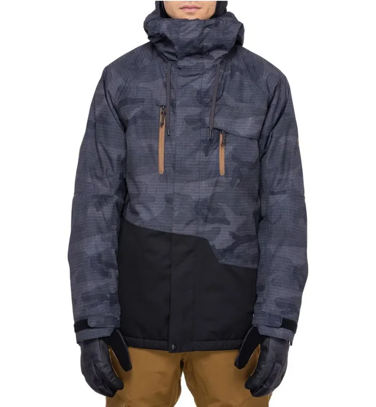 Men's Grey Camo Ski Jacket — 1 Colourway