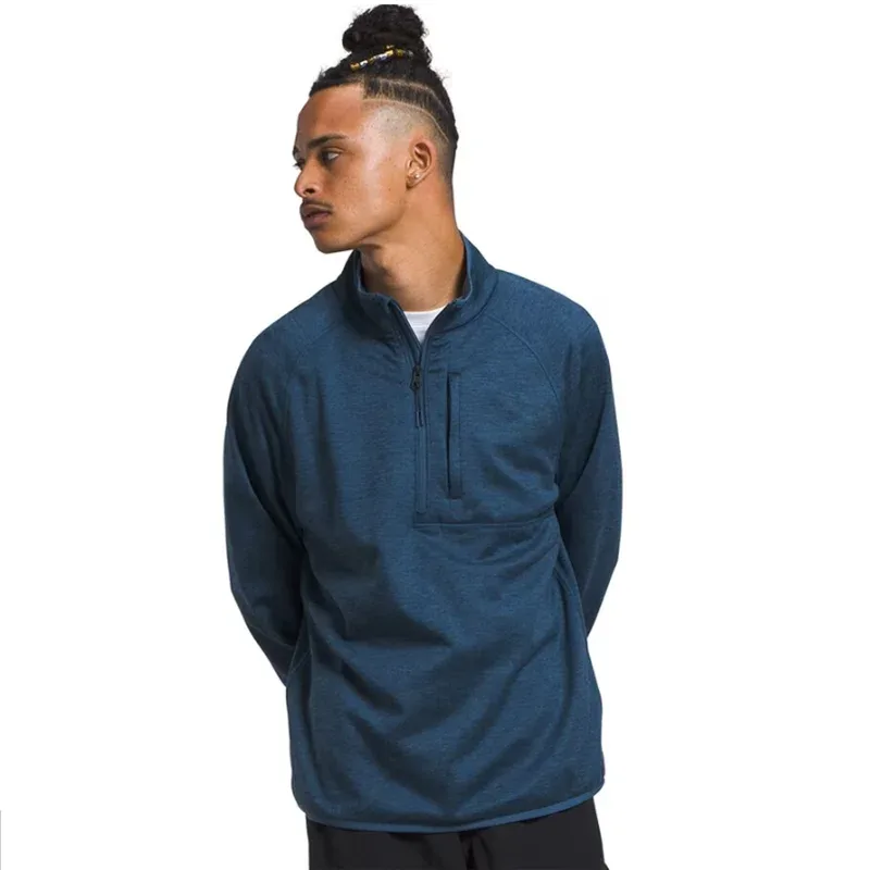 Men's Half-Zip Fleece Pullover — 5 Colourways — Navy, front view