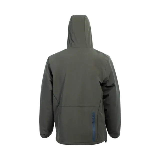 Men’s Half-Zip Softshell Pullover — Army Green — Army Green, back view