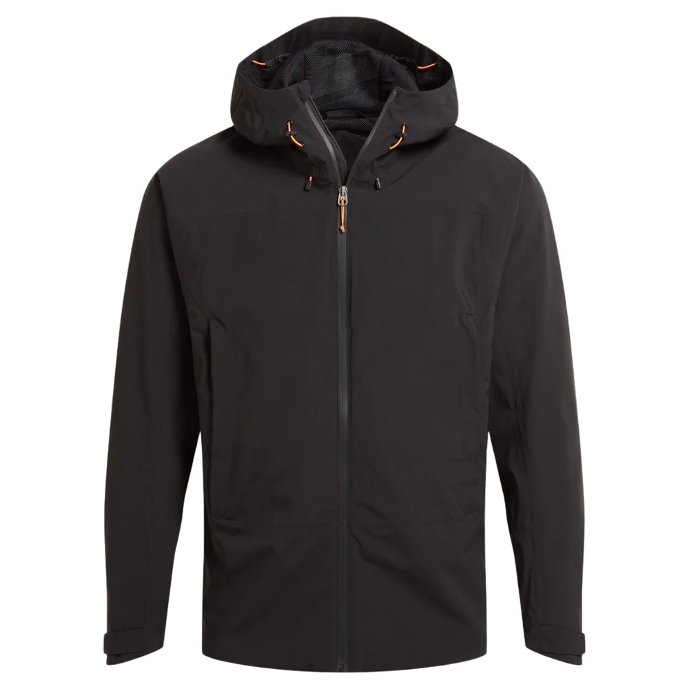 Men’s Hardshell Jacket — 5 Colourways — Black, front view