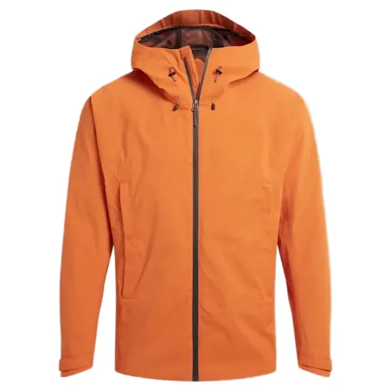 Men’s Hardshell Jacket — 5 Colourways — Orange, front view