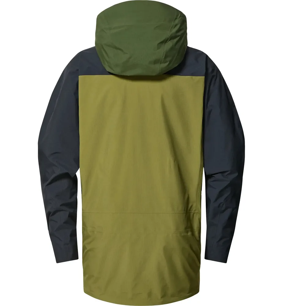 Men's Hard Shell Jacket — Army Green — Army Green, back view