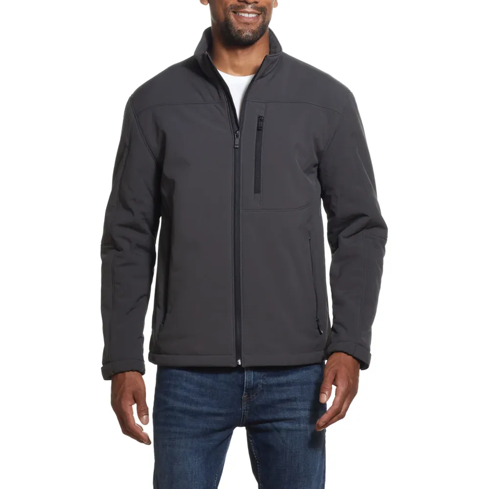 Men’s Hardshell Jacket — Grey — Grey, model front view