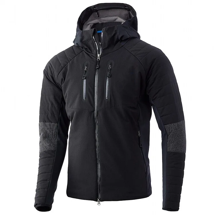 Men’s Hooded Insulated Jacket — 3 Colourways — Black, front view