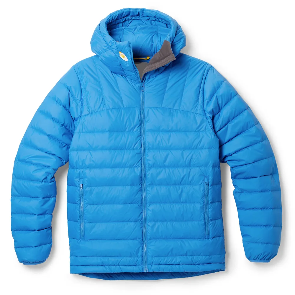 Men’s Hooded Packable Puffer Jacket — 3 Colourways — Blue, front view