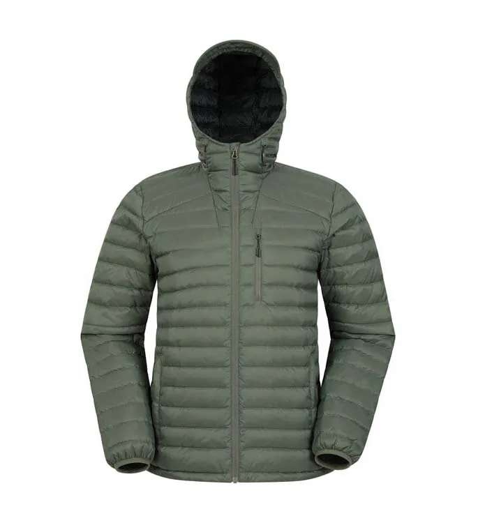 Men’s Hooded Padded Jacket — Army Green — Army Green, front view