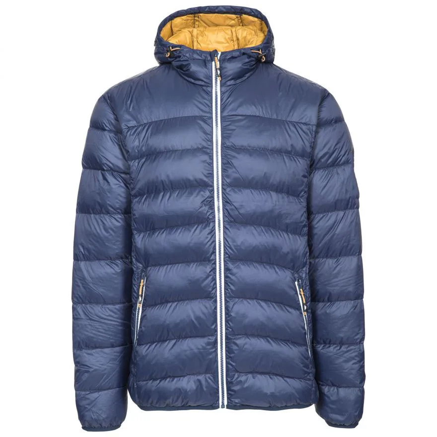 Men’s Hooded Puffer Jacket — Navy — Navy, front view