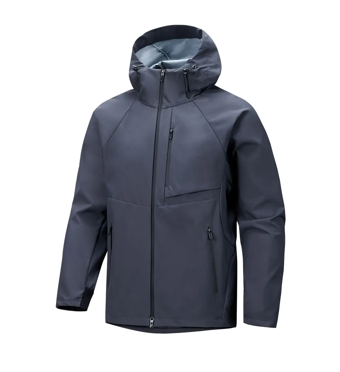 Men's Hooded Shell Jacket — Gray, front